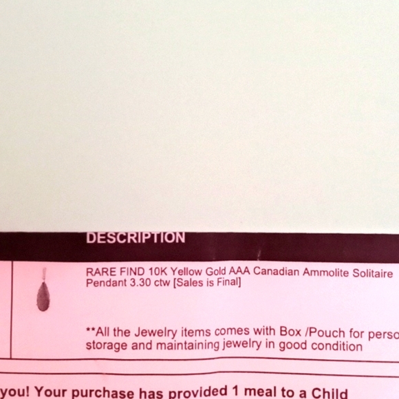 10k YELLOW GOLD AAA CANADIAN AMMOLITE SOLITAIRE PENDANT - Picture 7 of 7